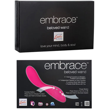 California Exotic Embrace Beloved Wand, розовый - Гибкий эргономичный вибратор - купить в секс шопе California Exotic Embrace Beloved Wand, розовый - Гибкий эргономичный вибратор - купить в секс шопе