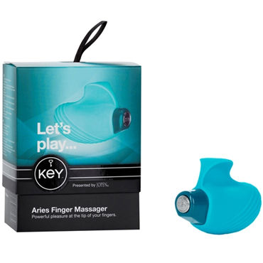 Jopen Key Aries, голубой, Мощная вибронасадка для пальцев Jopen Key Aries, голубой, Мощная вибронасадка для пальцев