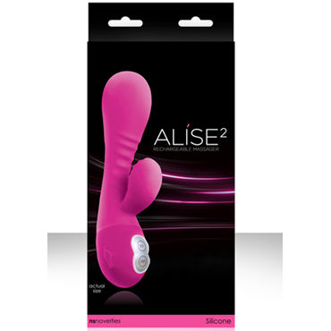 NS Novelties Alise 2, розовый, Вибратор с клиторальным отростком NS Novelties Alise 2, розовый, Вибратор с клиторальным отростком