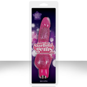 NS Novelties Starlight Gems Aries, розовый, Мультискоростной вибратор-реалистик NS Novelties Starlight Gems Aries, розовый, Мультискоростной вибратор-реалистик