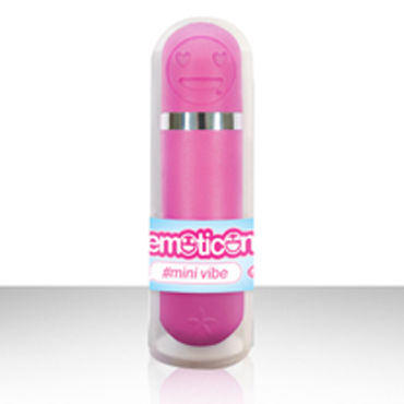 NS Novelties Emoticons Mini Vibe Bullet, розовый, Вибропуля с забавной рожицей NS Novelties Emoticons Mini Vibe Bullet, розовый, Вибропуля с забавной рожицей
