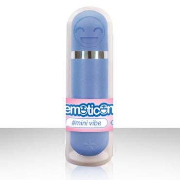 NS Novelties Emoticons Mini Vibe Bullet, голубой, Вибропуля с забавной рожицей NS Novelties Emoticons Mini Vibe Bullet, голубой, Вибропуля с забавной рожицей