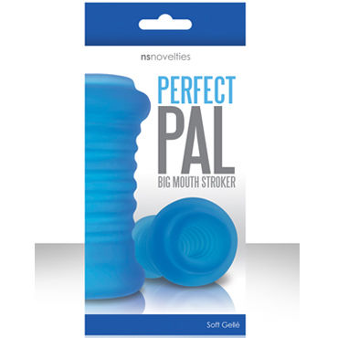 NS Novelties Perfect Pal Big Mouth Stroker, синий, Мягкий мастурбатор-ротик NS Novelties Perfect Pal Big Mouth Stroker, синий, Мягкий мастурбатор-ротик