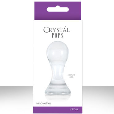 NS Novelties Crystal Pops, прозрачный, Стеклянная пробочка маленького размера NS Novelties Crystal Pops, прозрачный, Стеклянная пробочка маленького размера
