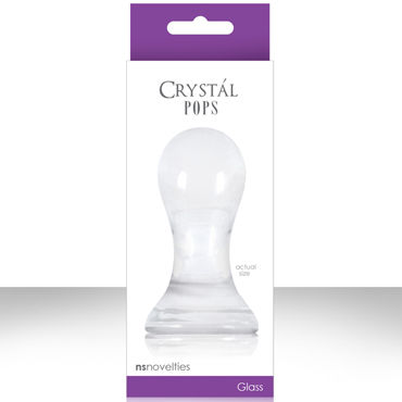 NS Novelties Crystal Pops, прозрачный, Стеклянная пробка большого размера NS Novelties Crystal Pops, прозрачный, Стеклянная пробка большого размера