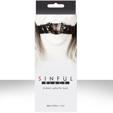 NS Novelties Sinful O-Ring Mouth Gag, черный, Расширитель для рта NS Novelties Sinful O-Ring Mouth Gag, черный, Расширитель для рта
