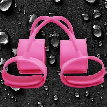 NS Novelties Silicone Submissions Hog Tie Cuffs, розовый - Набор силиконовых фиксаторов - купить в секс шопе NS Novelties Silicone Submissions Hog Tie Cuffs, розовый - Набор силиконовых фиксаторов - купить в секс шопе