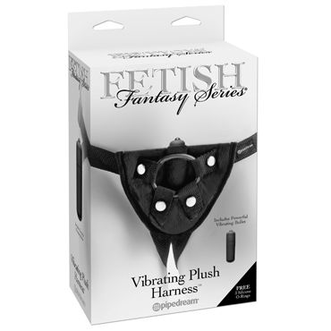 Pipedream Vibrating Plush Harness, Трусики с вибропулей для страпона Pipedream Vibrating Plush Harness, Трусики с вибропулей для страпона