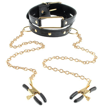 Pipedream Gold Collar and Nipple Clamps - фото, отзывы Pipedream Gold Collar and Nipple Clamps - фото, отзывы