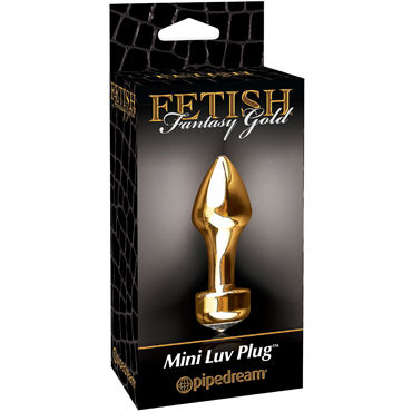 Pipedream Gold Mini Luv Plug, Анальная пробка с большим кристаллом Pipedream Gold Mini Luv Plug, Анальная пробка с большим кристаллом