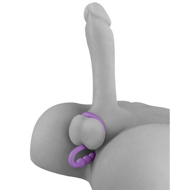 Pipedream Elite Ball Cinch with Anal Bead, фиолетовый - Утяжка на мошонку и анальная цепочка - купить в секс шопе Pipedream Elite Ball Cinch with Anal Bead, фиолетовый - Утяжка на мошонку и анальная цепочка - купить в секс шопе