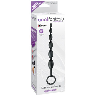 Pipedream Anal Fantasy Collection First Time Fun Beads, Анальная цепочка для мягкого проникновения Pipedream Anal Fantasy Collection First Time Fun Beads, Анальная цепочка для мягкого проникновения