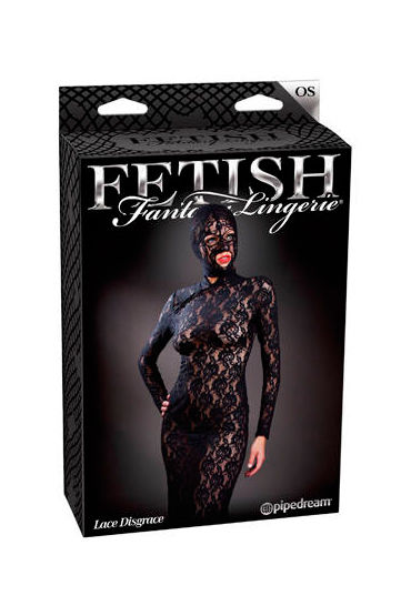 Fetish Fantasy Lingerie Lace Disgrace - Кружевное платье с маской - купить в секс шопе Fetish Fantasy Lingerie Lace Disgrace - Кружевное платье с маской - купить в секс шопе
