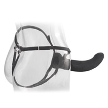 Pipedream Hollow Strap-on 25 см, черный - Полый фаллоимитатор с ремешками + маска - купить в секс шопе Pipedream Hollow Strap-on 25 см, черный - Полый фаллоимитатор с ремешками + маска - купить в секс шопе