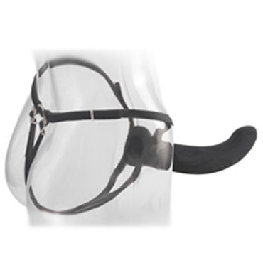 Pipedream Vibrating Hollow Strap-on 25 см, черный - Полый фаллоимитатор с вибрацией + маска - купить в секс шопе Pipedream Vibrating Hollow Strap-on 25 см, черный - Полый фаллоимитатор с вибрацией + маска - купить в секс шопе