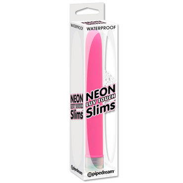 Pipedream Neon Slim розовый - Вибратор с нежнейшим покрытием - купить в секс шопе Pipedream Neon Slim розовый - Вибратор с нежнейшим покрытием - купить в секс шопе