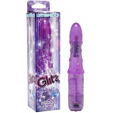 Pipedream Glitz фиолетовый, Вибромассажер с текстурной поверхностью Pipedream Glitz фиолетовый, Вибромассажер с текстурной поверхностью