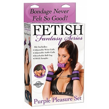 Pipedream Pleasure Set, Наручники, браслеты на лодыжки, кляп Pipedream Pleasure Set, Наручники, браслеты на лодыжки, кляп