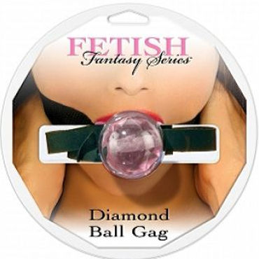 Pipedream Diamond Ball Gag розовый, Кляп с регулируемым ремешком Pipedream Diamond Ball Gag розовый, Кляп с регулируемым ремешком