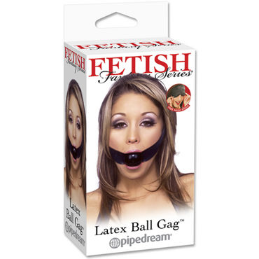 Pipedream Latex Ball Gag, Кляп с ремешком на липучке Pipedream Latex Ball Gag, Кляп с ремешком на липучке