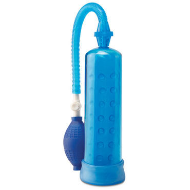 Pipedream Silicone Power Pump, голубой, Мужская помпа с грушей Pipedream Silicone Power Pump, голубой, Мужская помпа с грушей