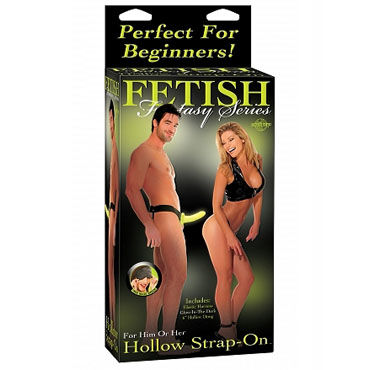 Pipedream Hollow Strap-on, Страпон, светящийся в темноте + маска Pipedream Hollow Strap-on, Страпон, светящийся в темноте + маска