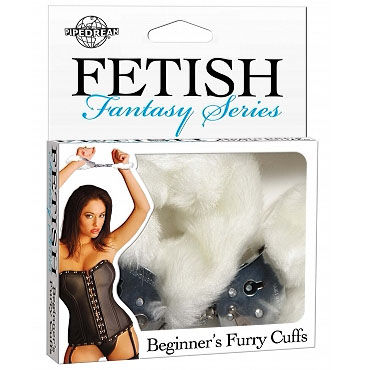 Pipedream Beginners Cuffs белый, Наручники с искусственным мехом Pipedream Beginners Cuffs белый, Наручники с искусственным мехом