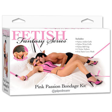 Pipedream Passion Bondage Kit, Наручники, наножники, кляп, маска Pipedream Passion Bondage Kit, Наручники, наножники, кляп, маска