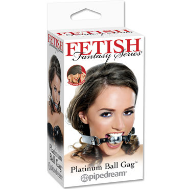 Pipedream Platinum Ball Gag, Кляп из кожи Pipedream Platinum Ball Gag, Кляп из кожи