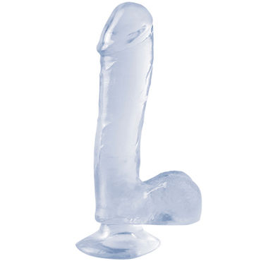 Pipedream Basix with Suction Cup 19 см прозрачный, Реалистичный фаллоимитатор на присоске Pipedream Basix with Suction Cup 19 см прозрачный, Реалистичный фаллоимитатор на присоске