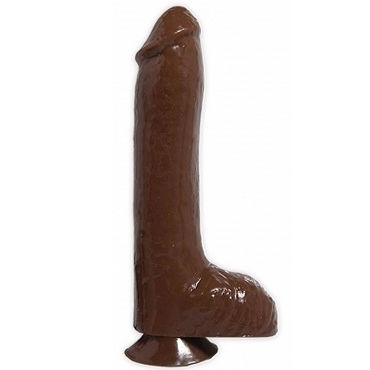 Pipedream Dong With Cup 20 см коричневый, Фаллоимитатор с мошонкой на присоске Pipedream Dong With Cup 20 см коричневый, Фаллоимитатор с мошонкой на присоске
