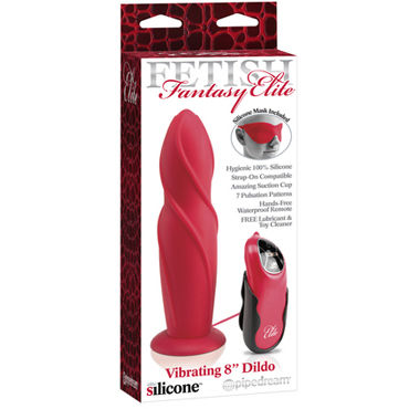 Pipedream Fetish Vibrating Dildo 20,3 см, Насадка для страпона с вибрацией Pipedream Fetish Vibrating Dildo 20,3 см, Насадка для страпона с вибрацией