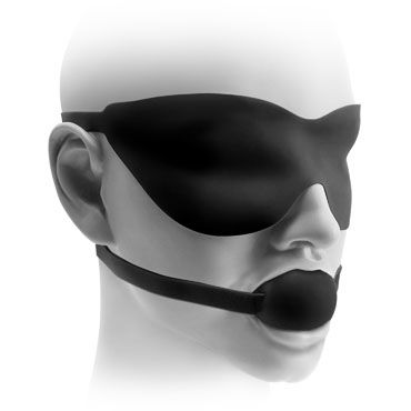 Pipedream Ball Gag And Mask черный - Кляп и маска - купить в секс шопе Pipedream Ball Gag And Mask черный - Кляп и маска - купить в секс шопе