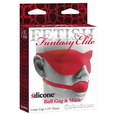 Pipedream Ball Gag And Mask красный, Кляп и маска Pipedream Ball Gag And Mask красный, Кляп и маска