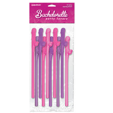 Pipedream Bachelorette Party Straws разноцветный, Эротический предмет, трубочки Pipedream Bachelorette Party Straws разноцветный, Эротический предмет, трубочки