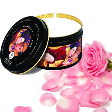 Shunga Massage, 200 мл - Ароматическая свеча, роза - купить в секс шопе Shunga Massage, 200 мл - Ароматическая свеча, роза - купить в секс шопе