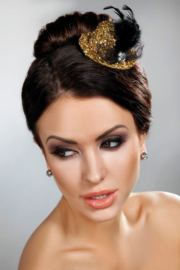 Livia Corsetti Mini Top Hat 12, золотая, Миниатюрная шляпка Livia Corsetti Mini Top Hat 12, золотая, Миниатюрная шляпка
