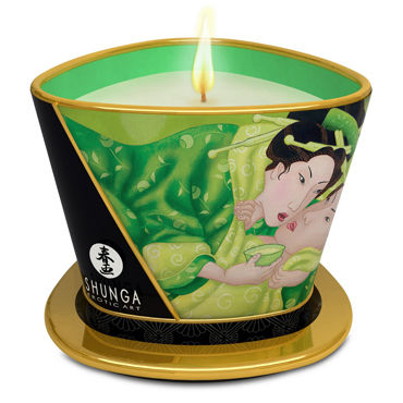 Shunga Massage Candle Exotic Green Tea, 170мл Массажная свеча, зеленый чай