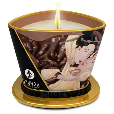 Shunga Massage Candle Intoxicating Chocolate, 170мл Массажная свеча, пьянящий шоколад