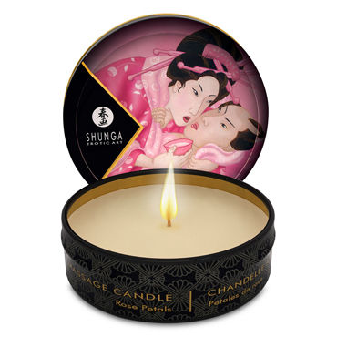 Shunga Massage Candle Rose Petals, 30мл Массажная свеча, роза