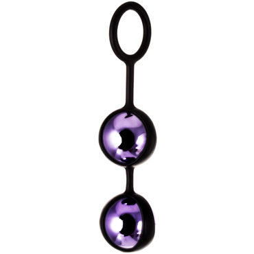 Toyfa A-toys Pleasure Balls 14 см, фиолетово-черные Вагинальные шарики со смещенным центром тяжести