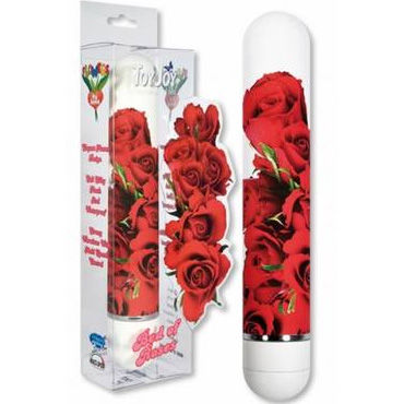 Toy Joy вибратор белый С цветами, розы