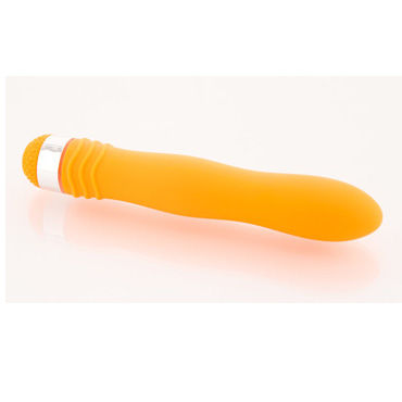 Sexus вибратор 18 см, оранжевый Рельефный узор, водонепроницаемый