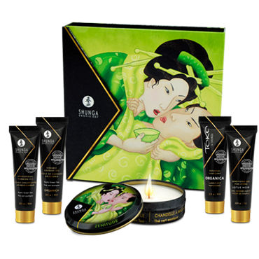 Shunga Geishas Secrets Exotic green tea Набор "Зеленый чай" из 5 предметов