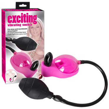 You2Toys Exciting Vibrating Sucker, розовая Вакуумная помпа для женщин с вибрацией