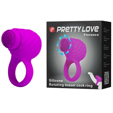 Baile Pretty Love Florence, розовое Эрекционное кольцо с ротационным стимулятором клитора Baile Pretty Love Florence, розовое Эрекционное кольцо с ротационным стимулятором клитора