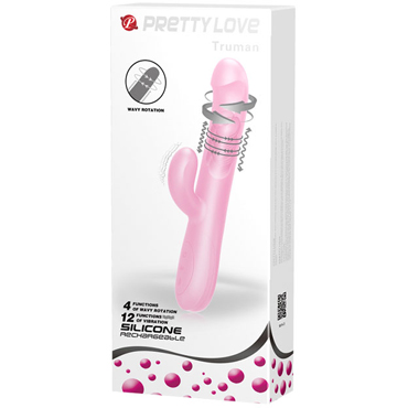 Baile Pretty Love Truman, розовый Многофункциональный вибратор с функцией ротации Baile Pretty Love Truman, розовый Многофункциональный вибратор с функцией ротации
