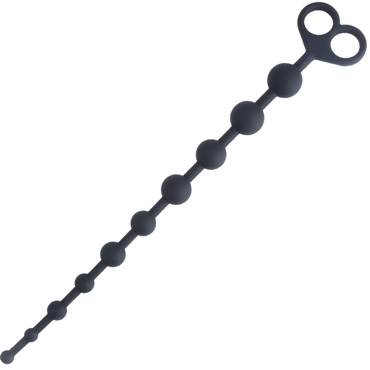 Runyu Anal Beads, черная Анальные цепочка с переменным диаметром