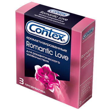 Contex Romantic Love, 3 шт Презервативы ароматизированные
