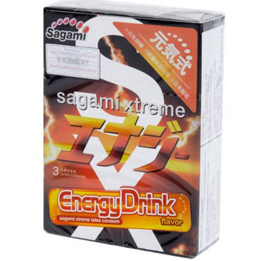 Sagami Xtreme Energy Презервативы латексные с ароматом red bull